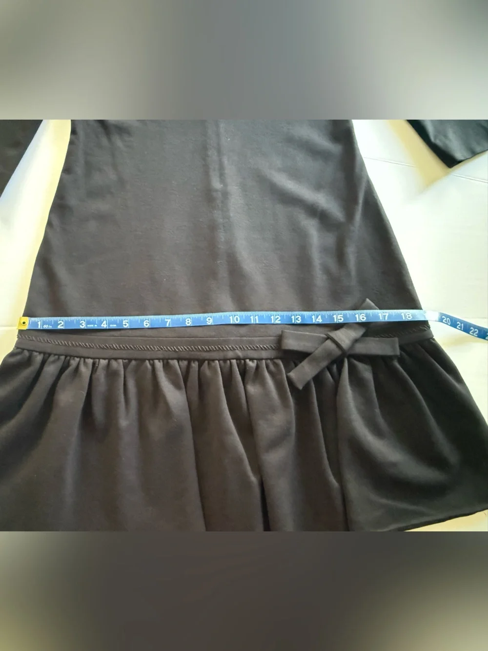Kate Spade Dress Boat Neck Drop Waist Bow Detail Black Ponte LBD Sz 2 Cocktail